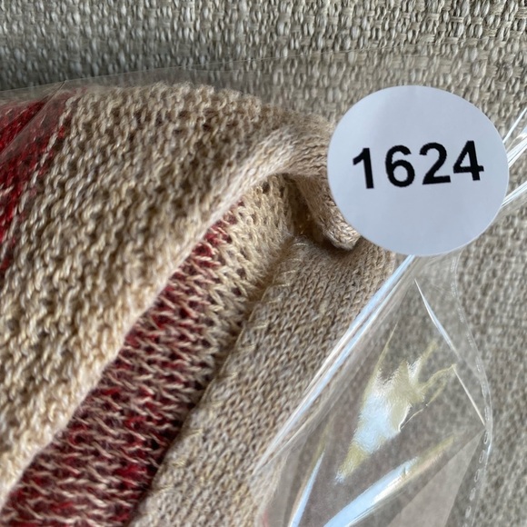 Ralph Lauren Sweater Women’s 1X Linen Red and Blue Striped Knit Top - Picture 7 of 7